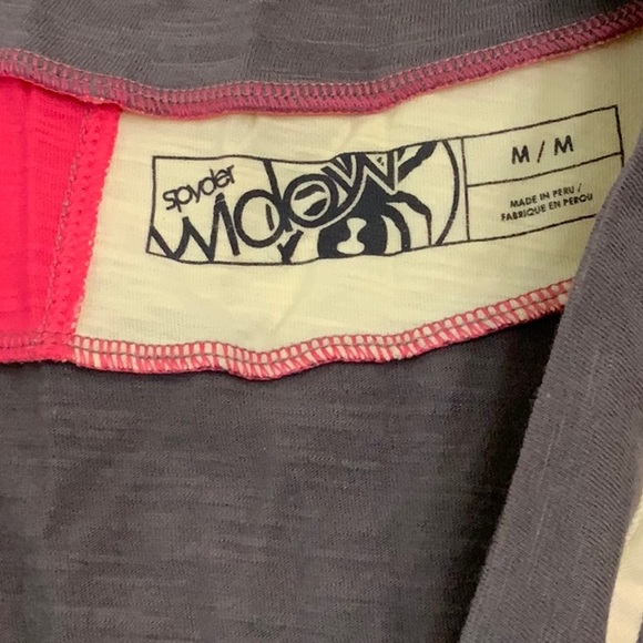 Spyder VNECK SLUB ATHLETIC TOP - Grey/Pink/Ivory - Picture 6 of 11